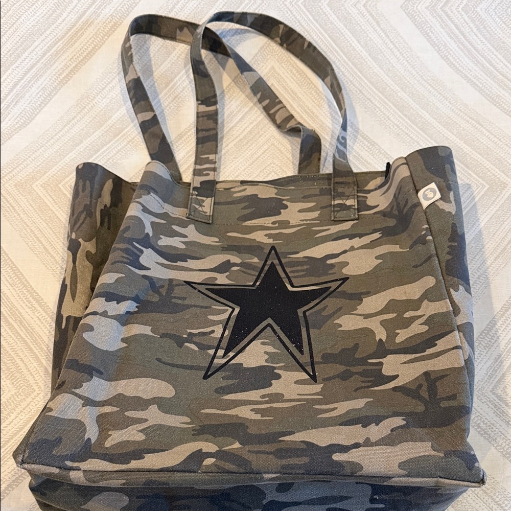 Koala Kanvas Camouflage Canvas Tote Bag – Black Glitter Star